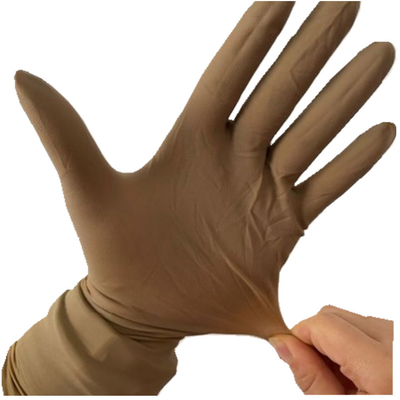Sterylne ortopedyczne rękawice chirurgiczne w kolorze brązowym Rękawice ortopedyczne z lateksu z naturalnej gumy