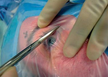 Sterylne chirurgiczne serwetki jednorazowe okulistyczne, odporne na alkohol, z dwoma otworami